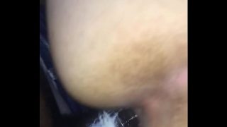 Bubble butt red bone grannys pussy gets creamy on my dick