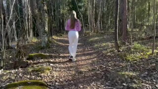 Fucking in the woods with a stranger i let him fill me up